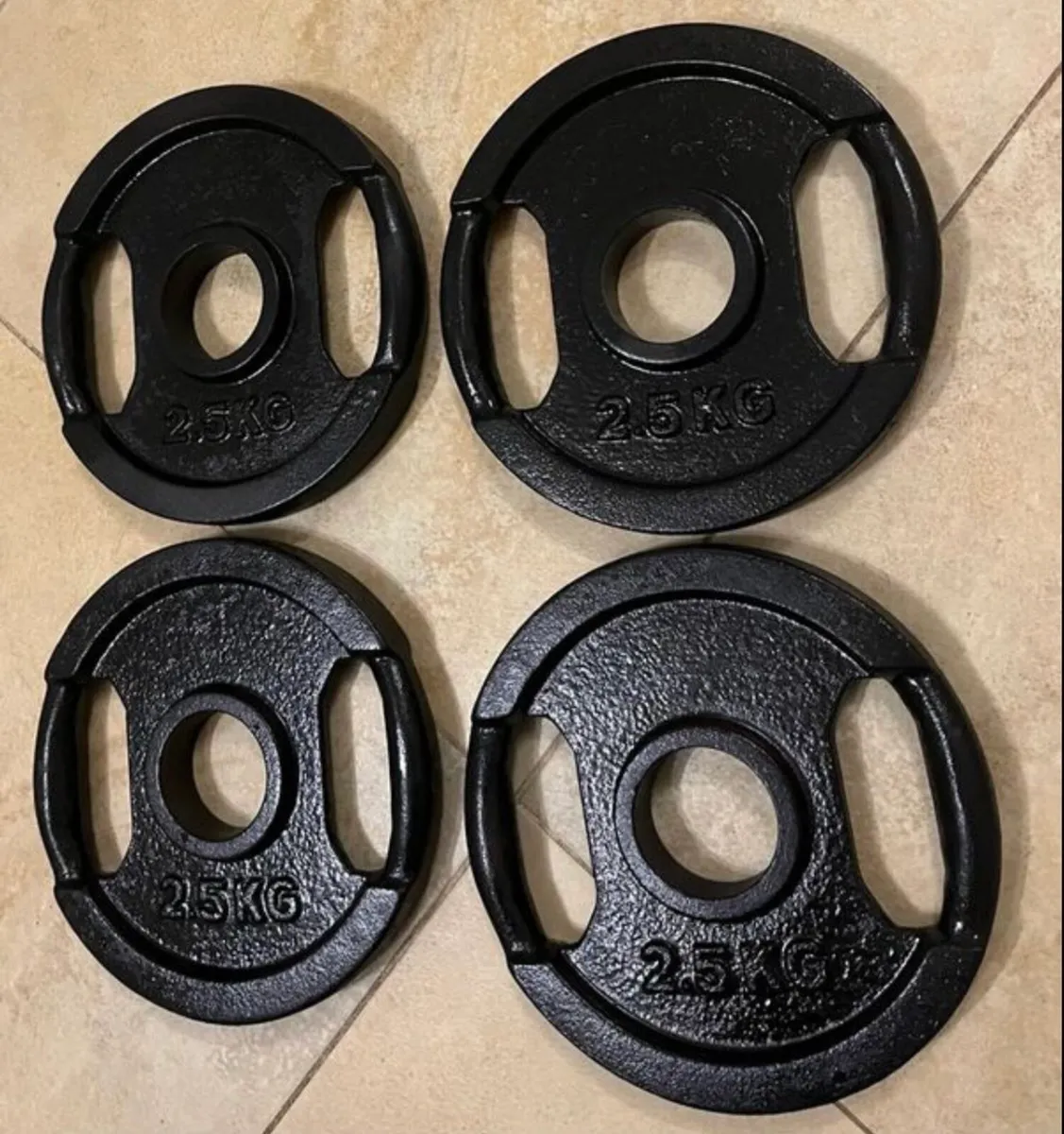 4x2.5kg cast iron dual grip Olympic weight - Image 1