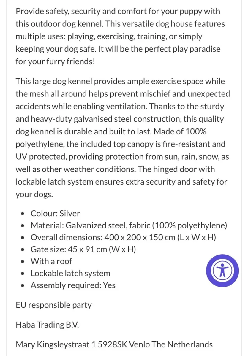 Dog run  400 x 200 x 150 cm - Image 3