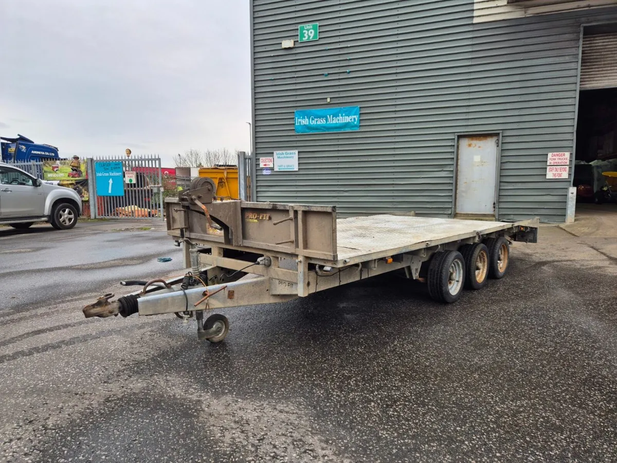 16ft triple axle beavertail trailer, - Image 3