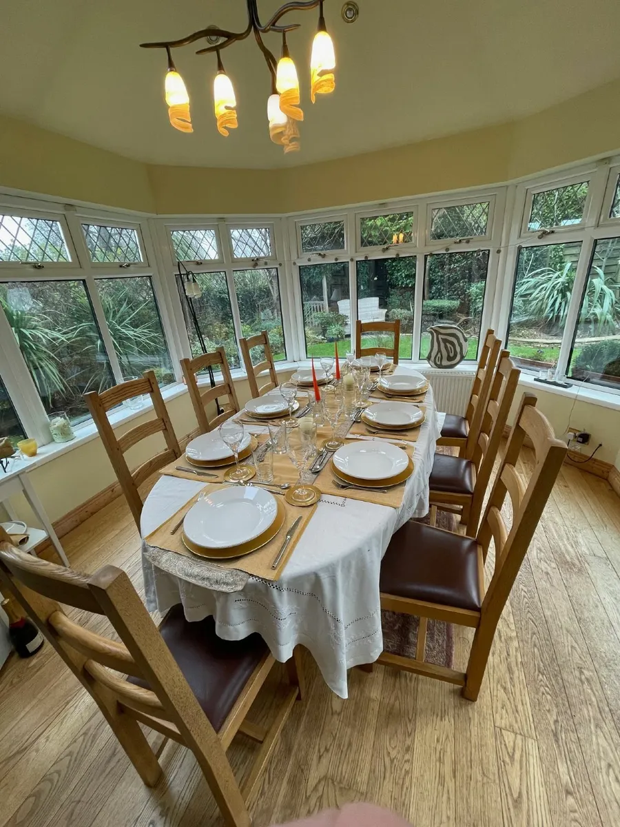 dining table & 8 chairs. - Image 1