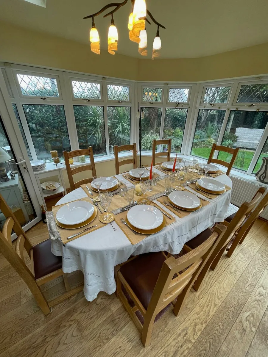 dining table & 8 chairs. - Image 2