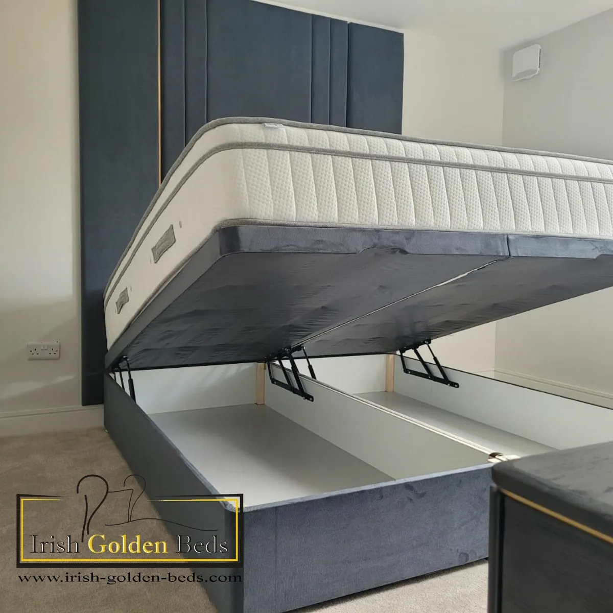 custom made bed frame and headboard - Image 1