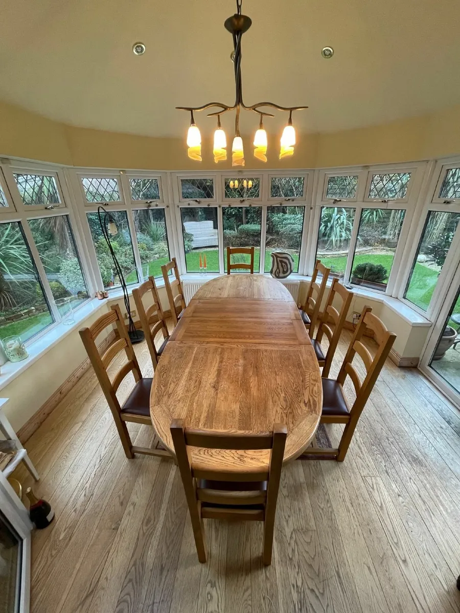 dining table & 8 chairs. - Image 3