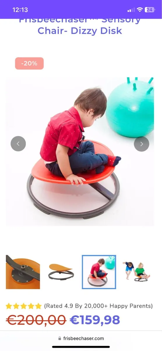 Frisbeechaser spinning Sensory Chair- Dizzy Disk - Image 4