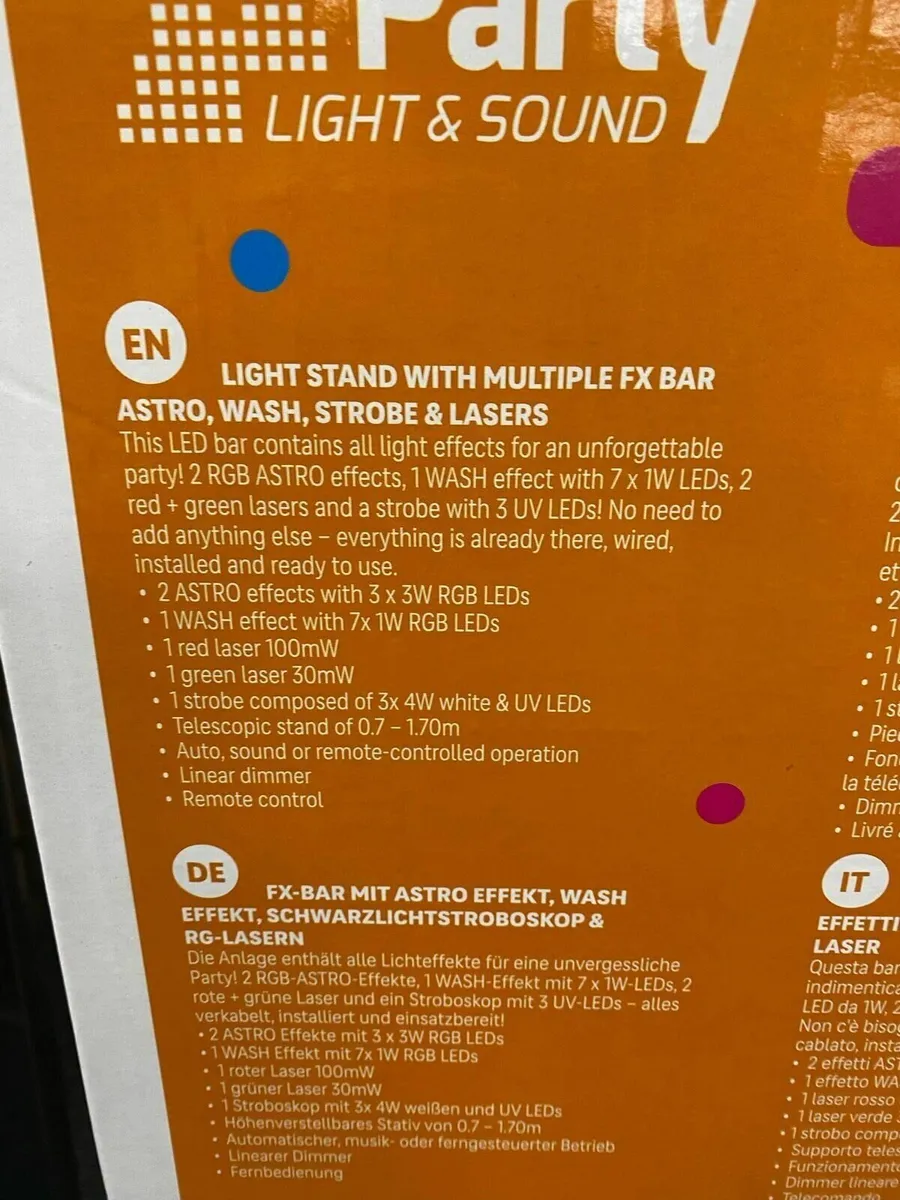 Multi FX Light Bar SpinLED Laser Strobe NEW - Image 3