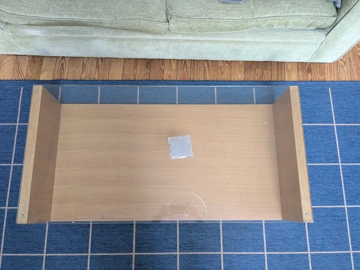 Habitat Coffee Table - Oak Veneer & Glass Top - Image 4