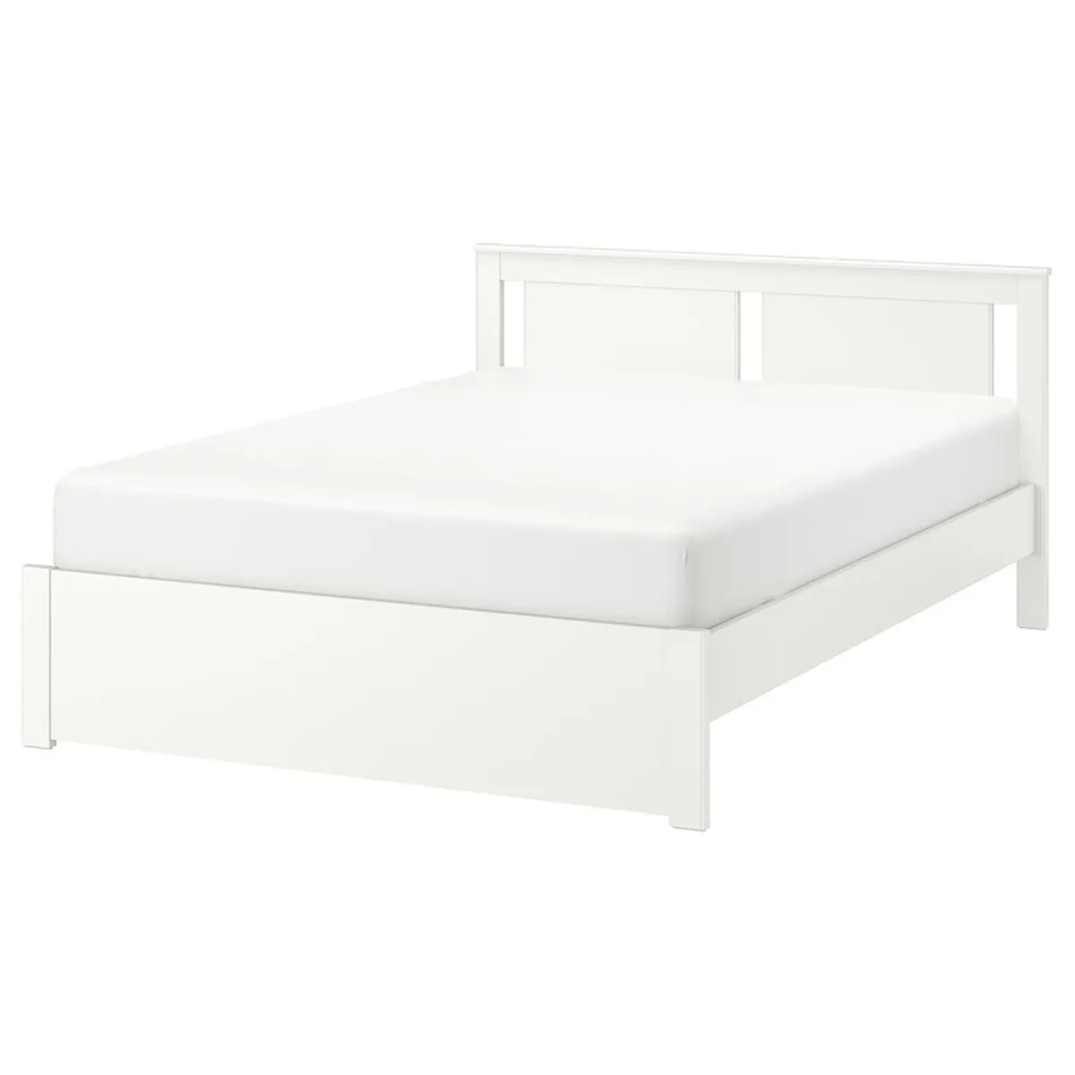 IKEA double bed frame with mattress - Image 2