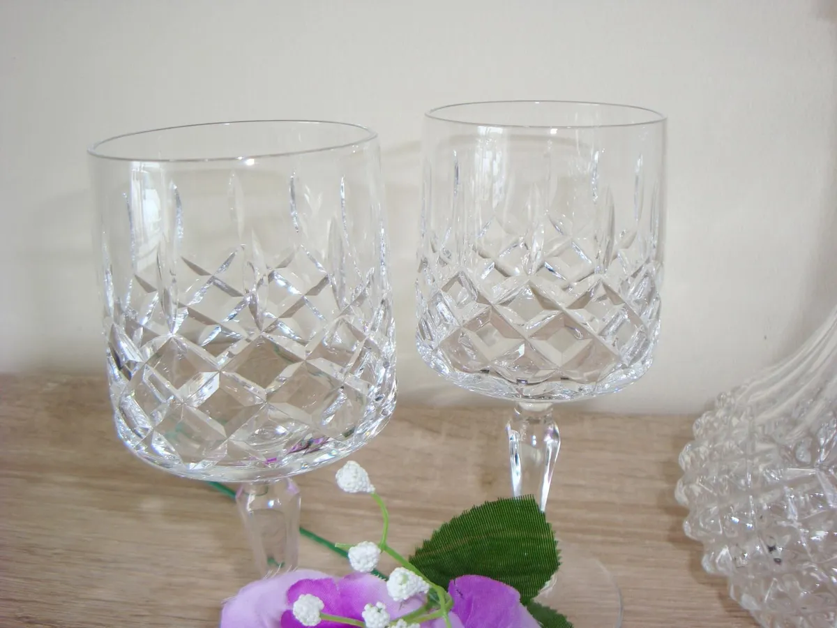 Crystal decanter with 4 glasses - Image 3
