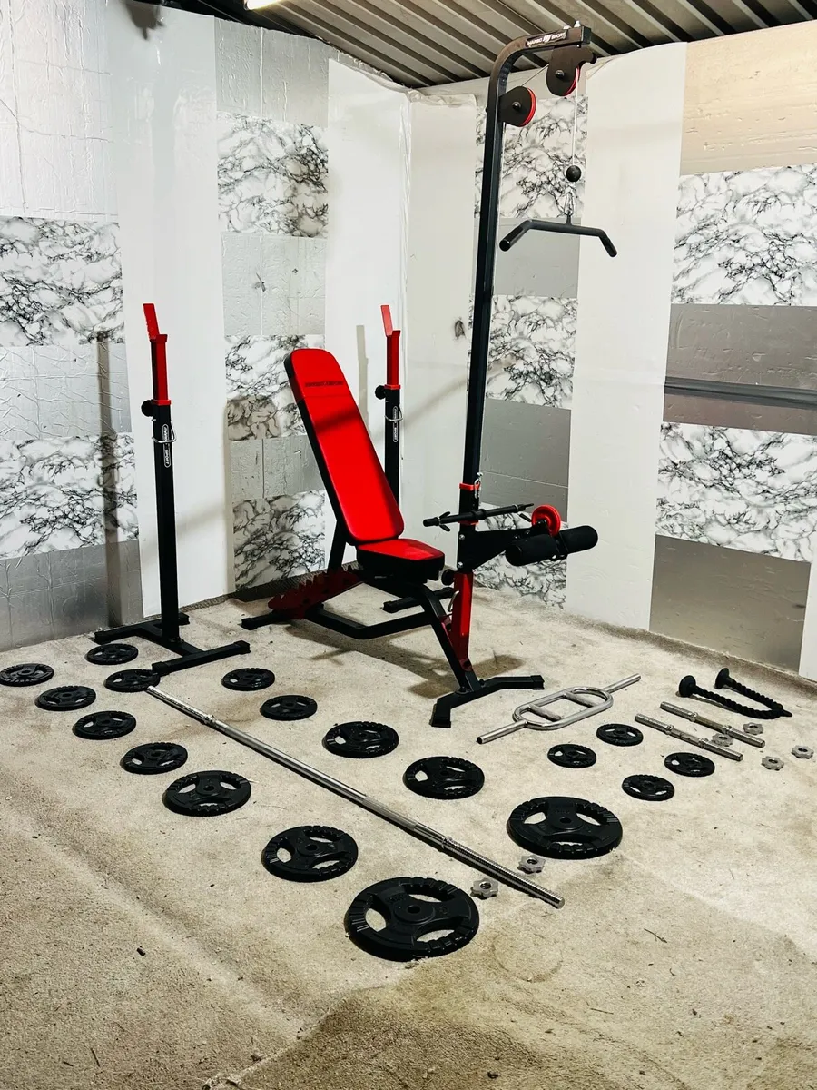 TRIGRIP WEIGHTS-BENCH WITH PULLEY BAR DUMBBELLS - Image 3
