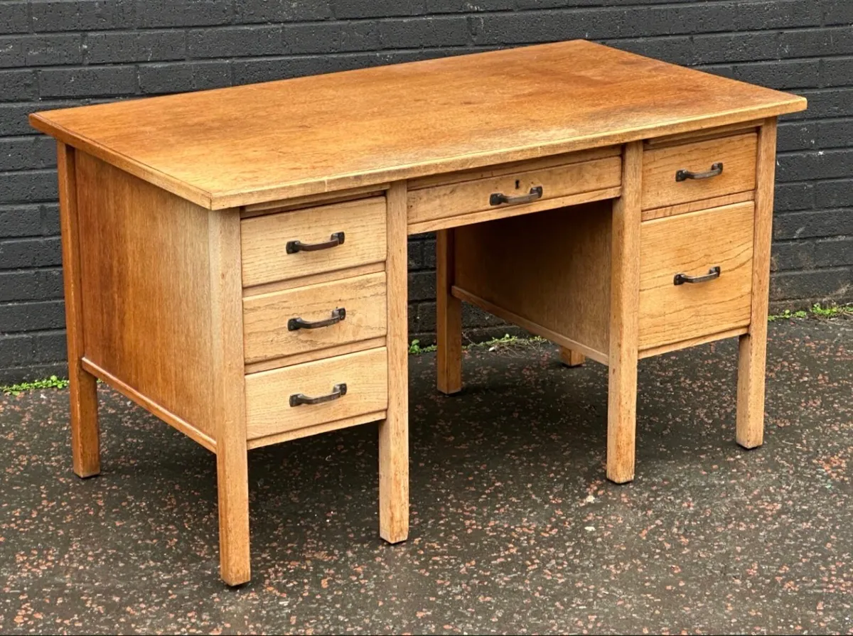 Vintage Oak Desk - Image 1