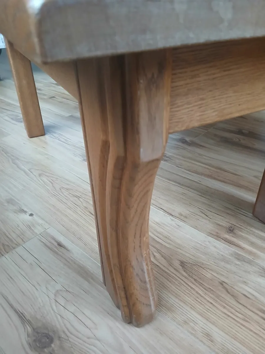 Coffee table solid oak - Image 3