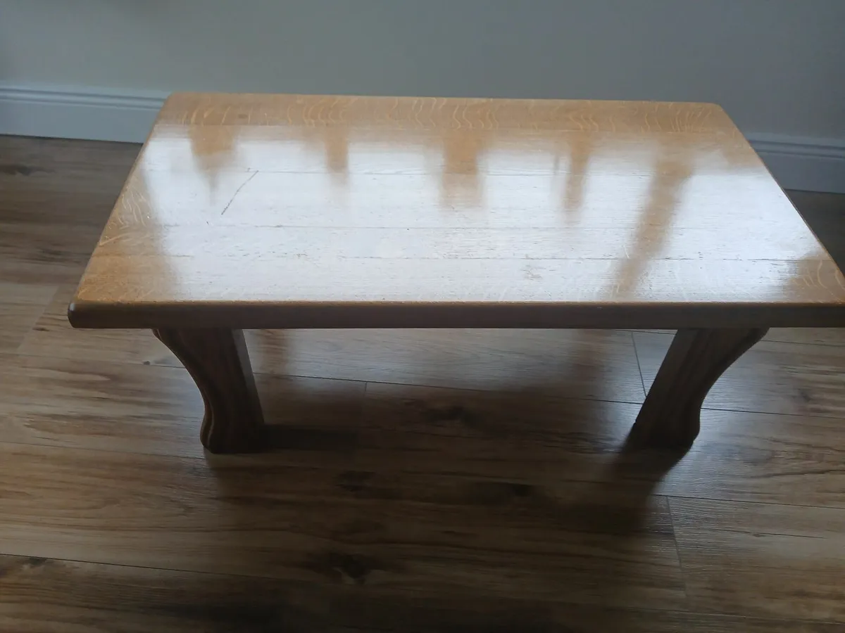 Coffee table solid oak - Image 4