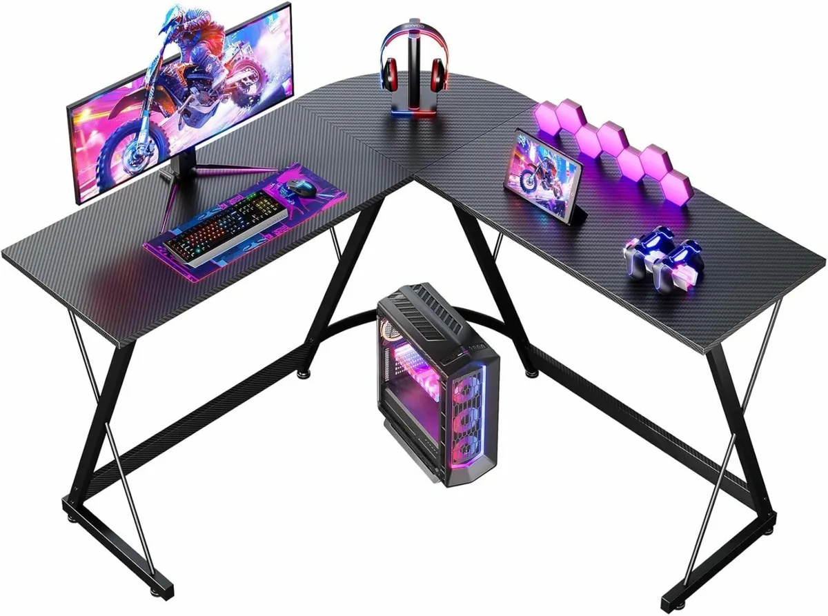 L Shaped Gaming Desk Office Gaming 120×120 cm - Image 1