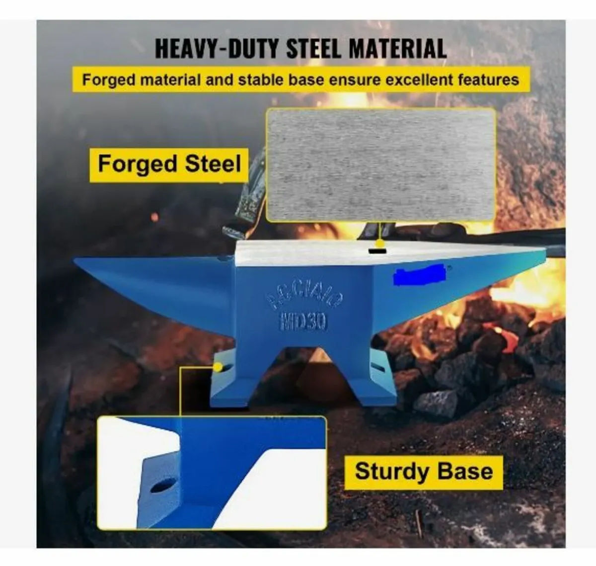 Mophorn Horn Anvil, Steel Anvil Blacksmith Weight - Image 2