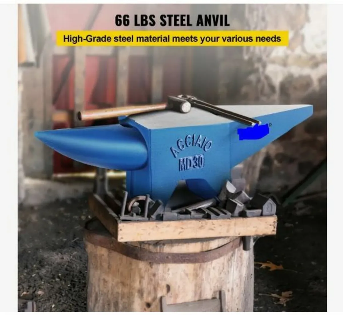 Mophorn Horn Anvil, Steel Anvil Blacksmith Weight - Image 3