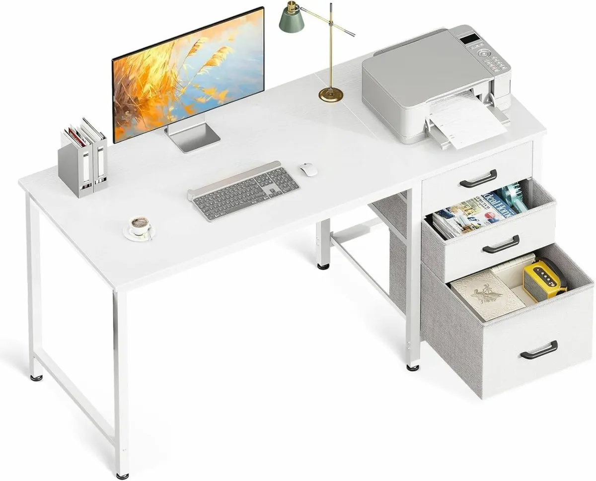 Computer Desk Drawers 120×48cm Office Desk Storage - Image 3