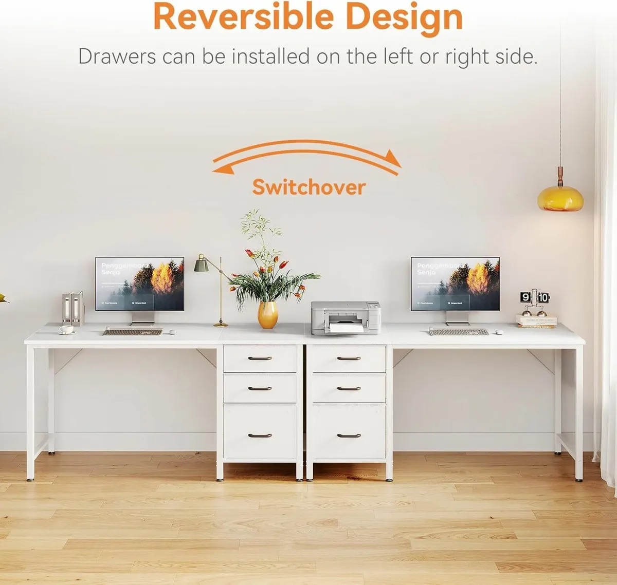 Computer Desk Drawers 120×48cm Office Desk Storage - Image 4