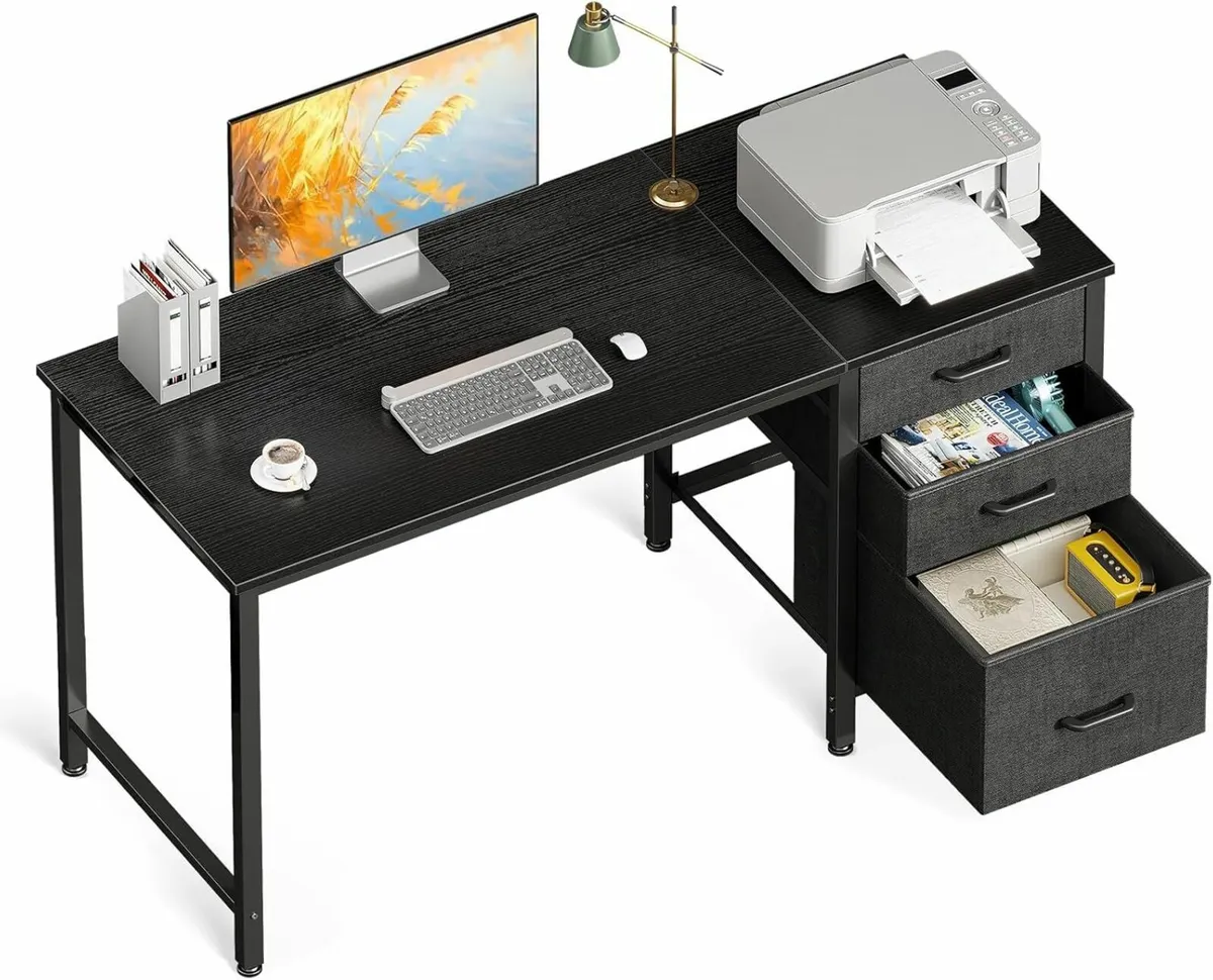 Computer Desk Drawers 120×48cm Office Desk Storage - Image 3