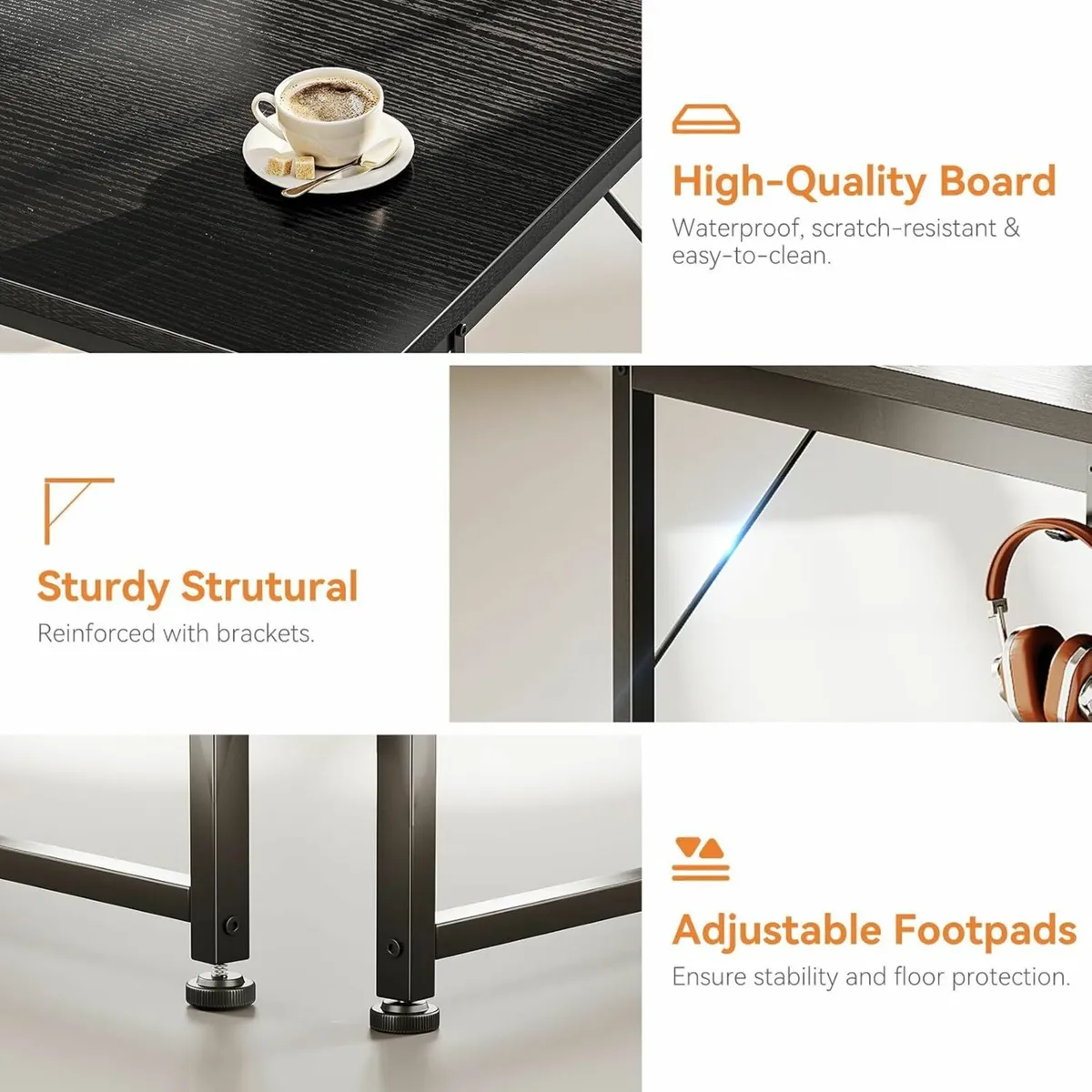 Computer Desk Drawers 120×48cm Office Desk Storage - Image 4