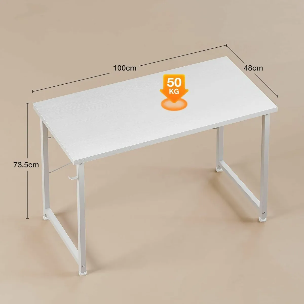 100×48 cm Desk Computer Desk Home Office Study - Image 2