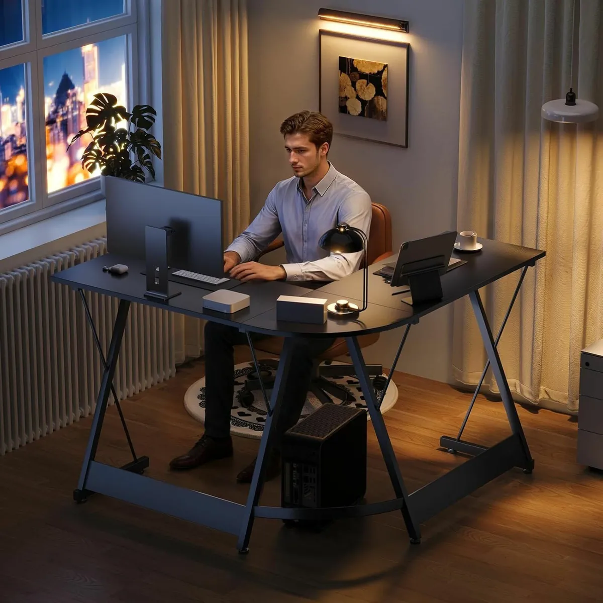 L Shaped Gaming Desk, 120×120 cm Gaming, Office - Image 2