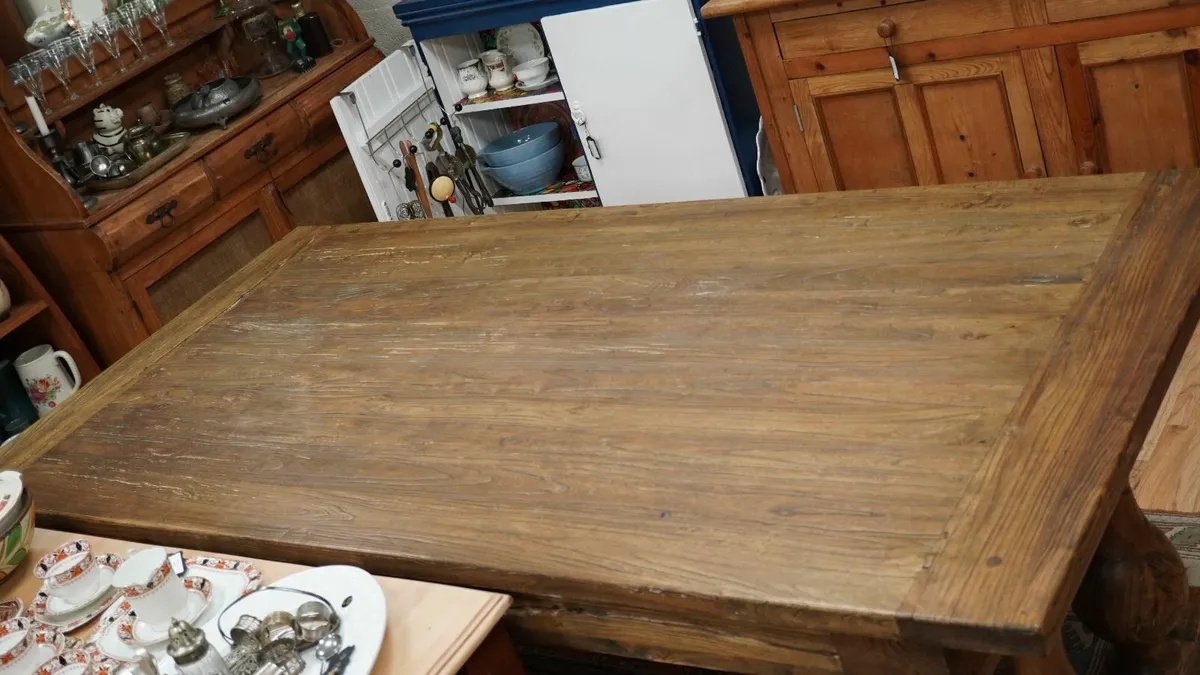 Solid Oak Refectory Dining Table - Image 3