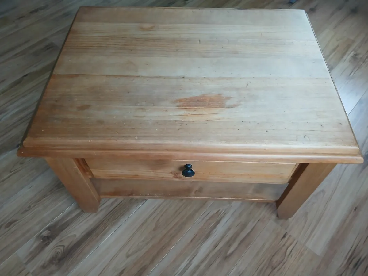 Coffee Table Solid Mexican Pine - Image 4