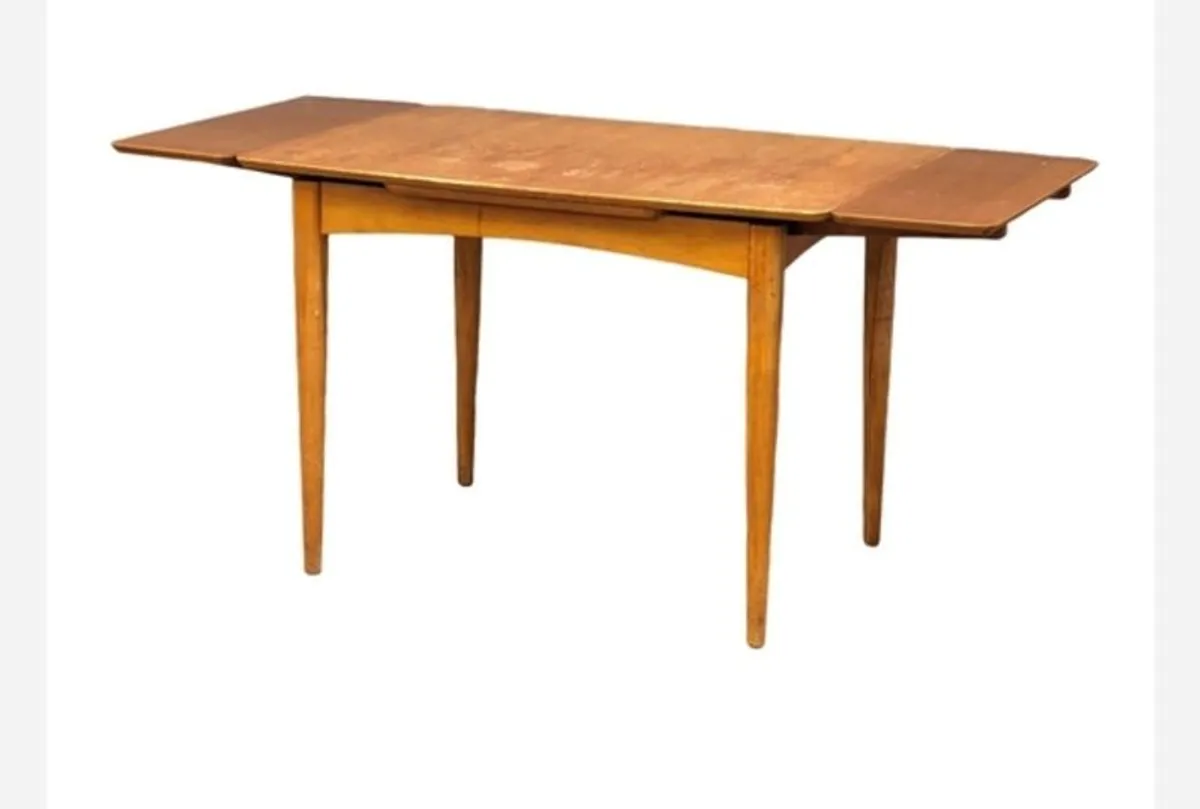 Mid century dining table extending - Image 1
