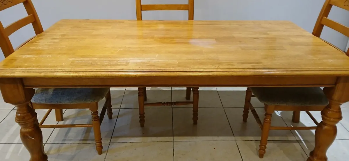Oak Table and Chairs - Image 1