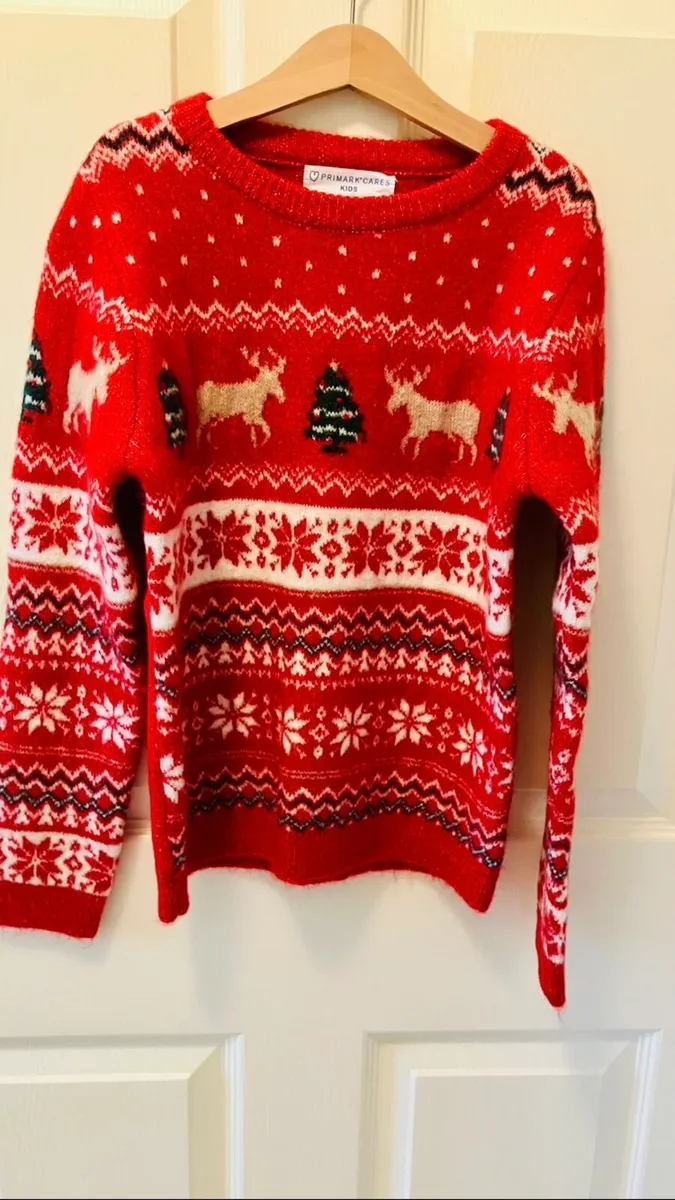 New red christmas Jumper Kids Boys Girls - Image 1