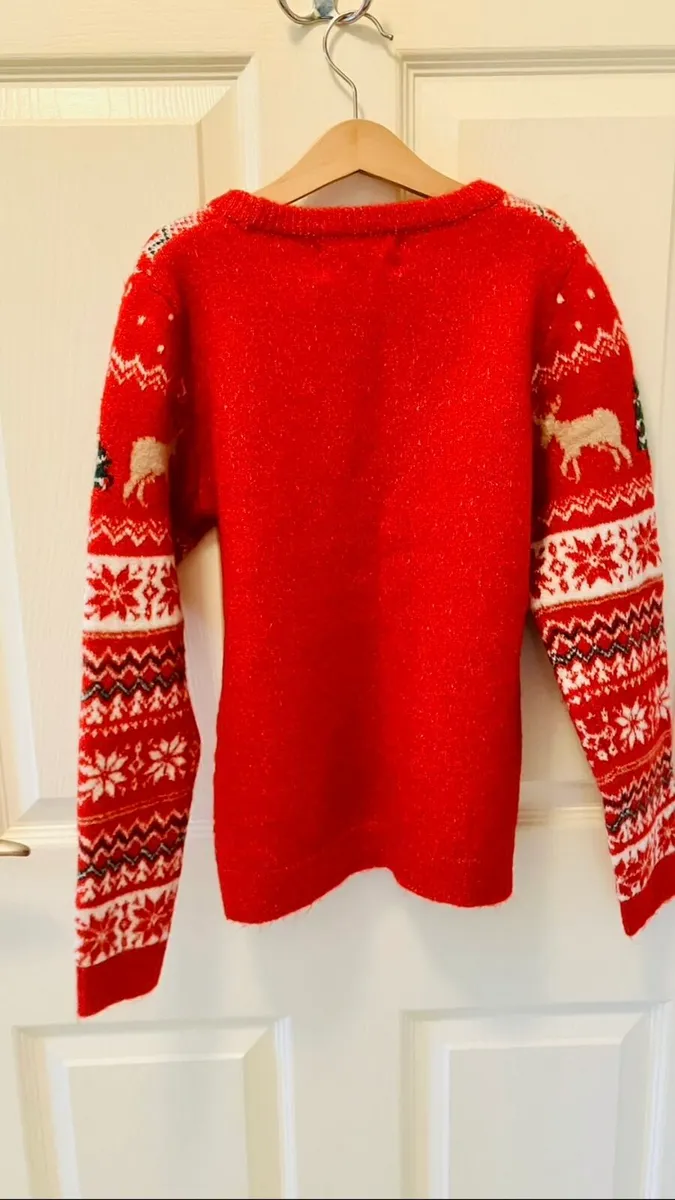 New red christmas Jumper Kids Boys Girls - Image 2