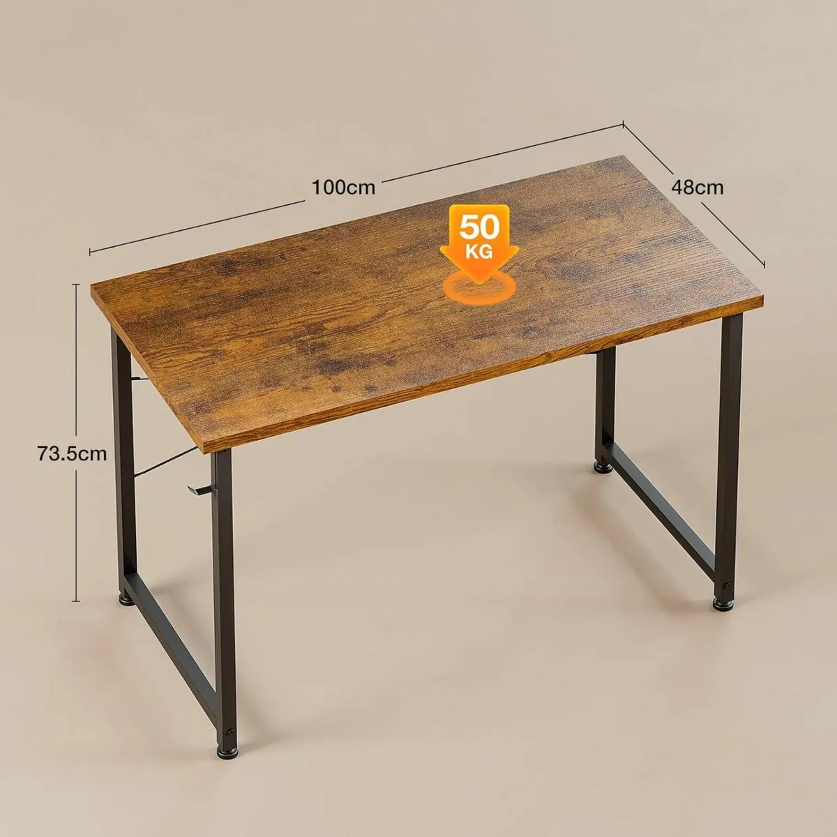 100×48 cm Computer Desk for Home Office Study - Image 3