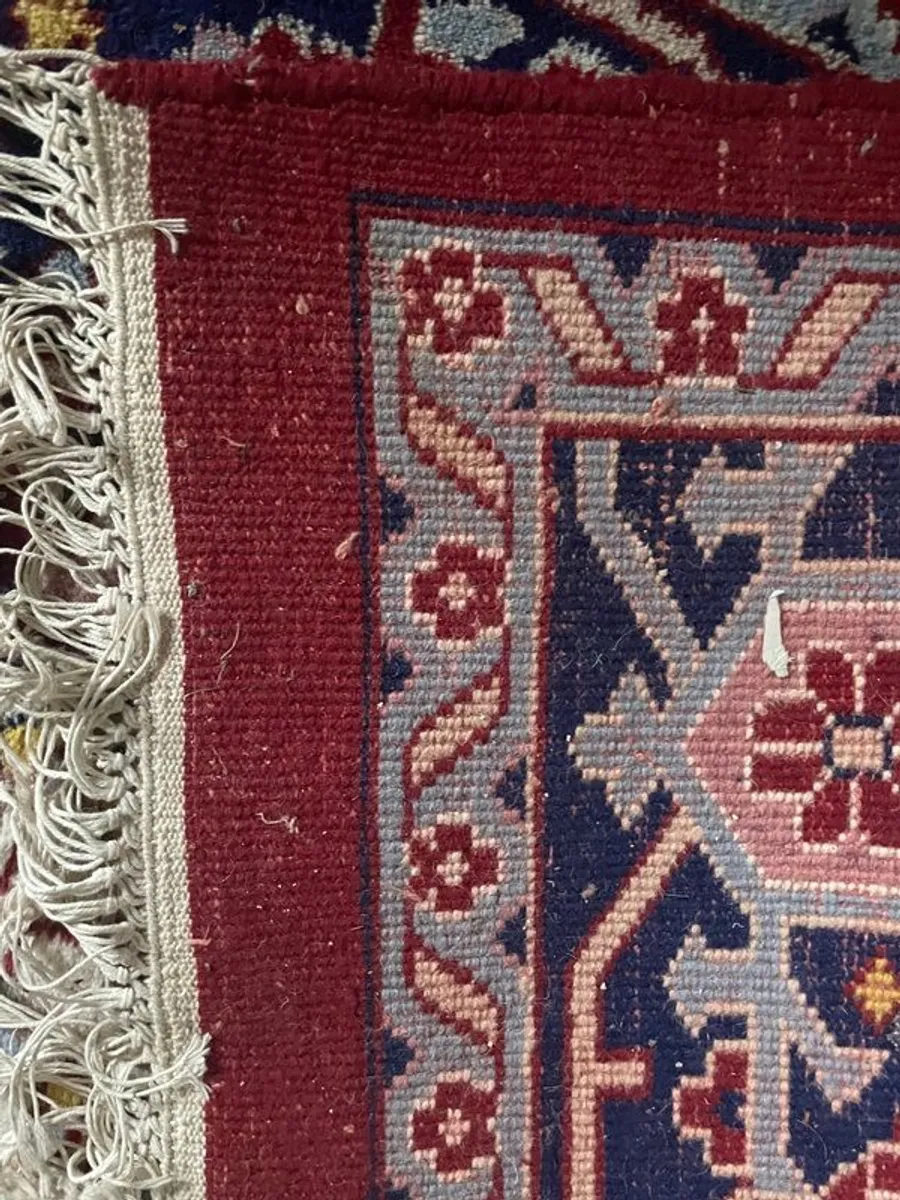 Vintage very large hand knotted rug from India Mashad - Image 3