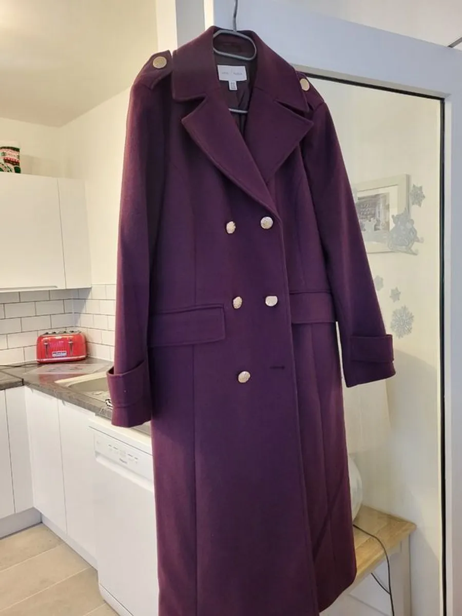 Womens military berry /wine coat from next - Image 1