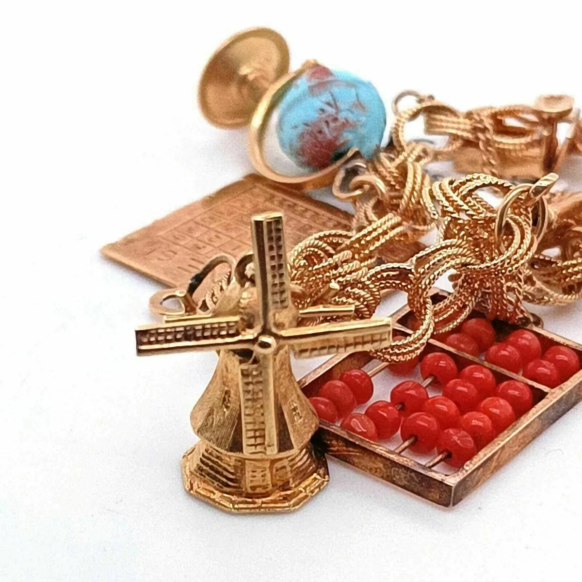 Vintage 14k /18k Charm Bracelet - Image 1