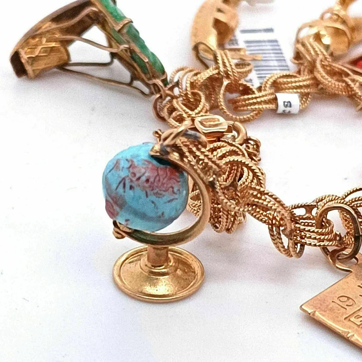 Vintage 14k /18k Charm Bracelet - Image 4