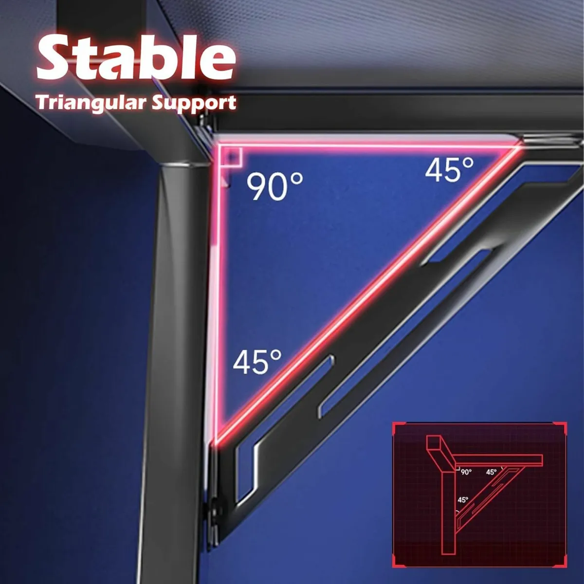 Gaming Desk 120 x 60cm Large Computer Table - Image 3