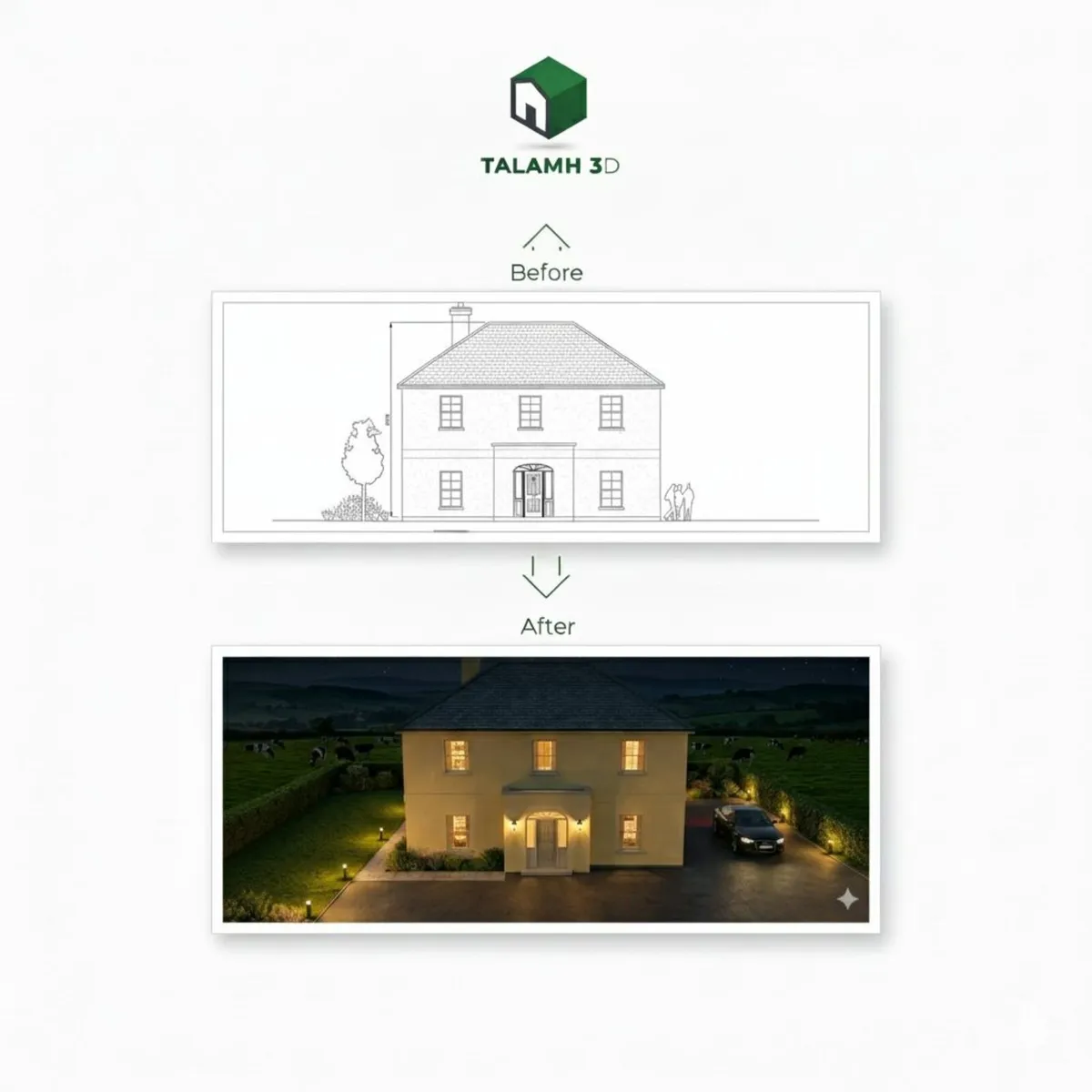 3D House Plan Rendering - Image 1