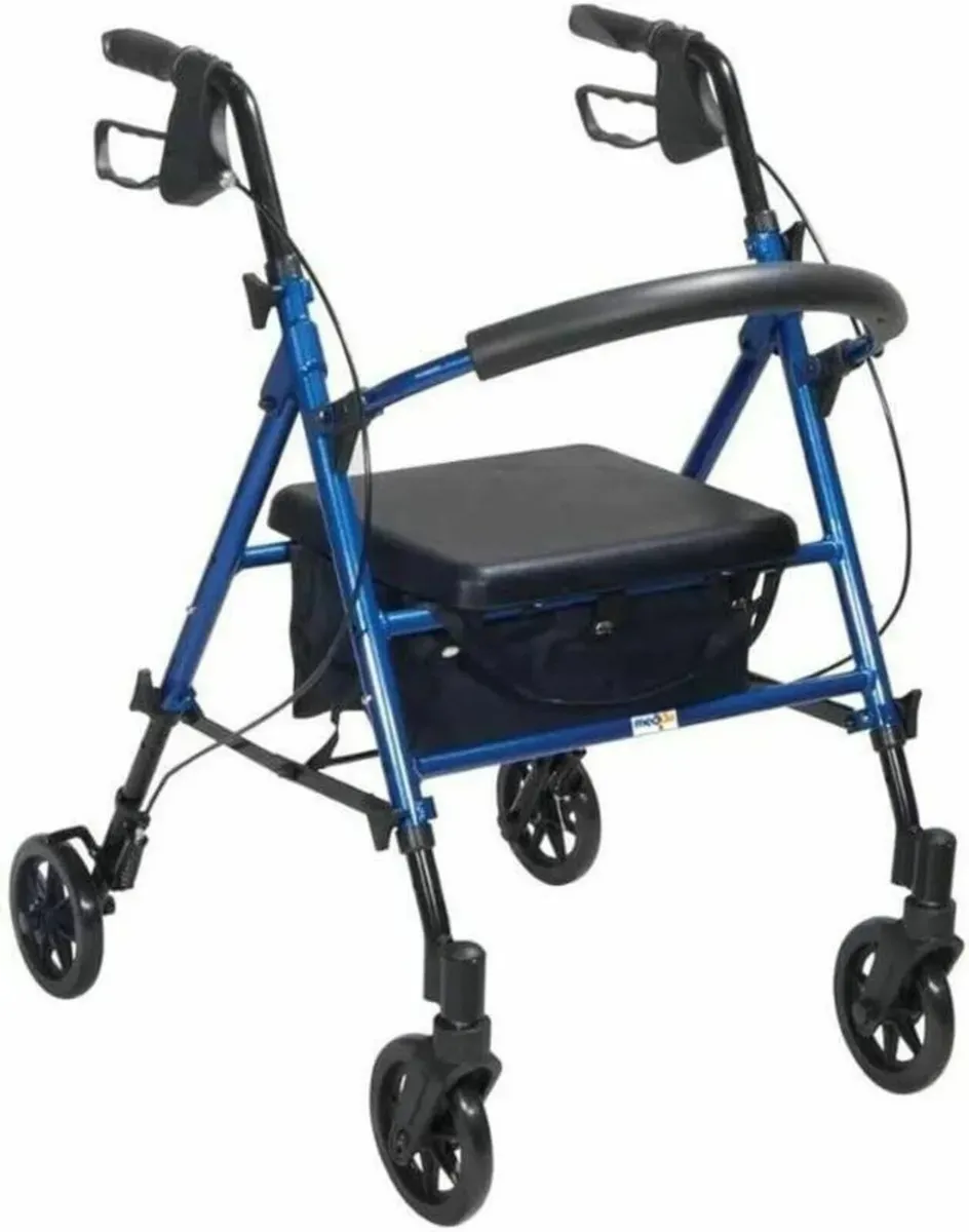 Rollator with Tray and Basket Lightweight Foldable - Image 2
