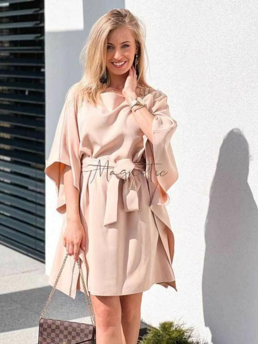 Dress batwings Oversize beige Xs-XL - Image 1