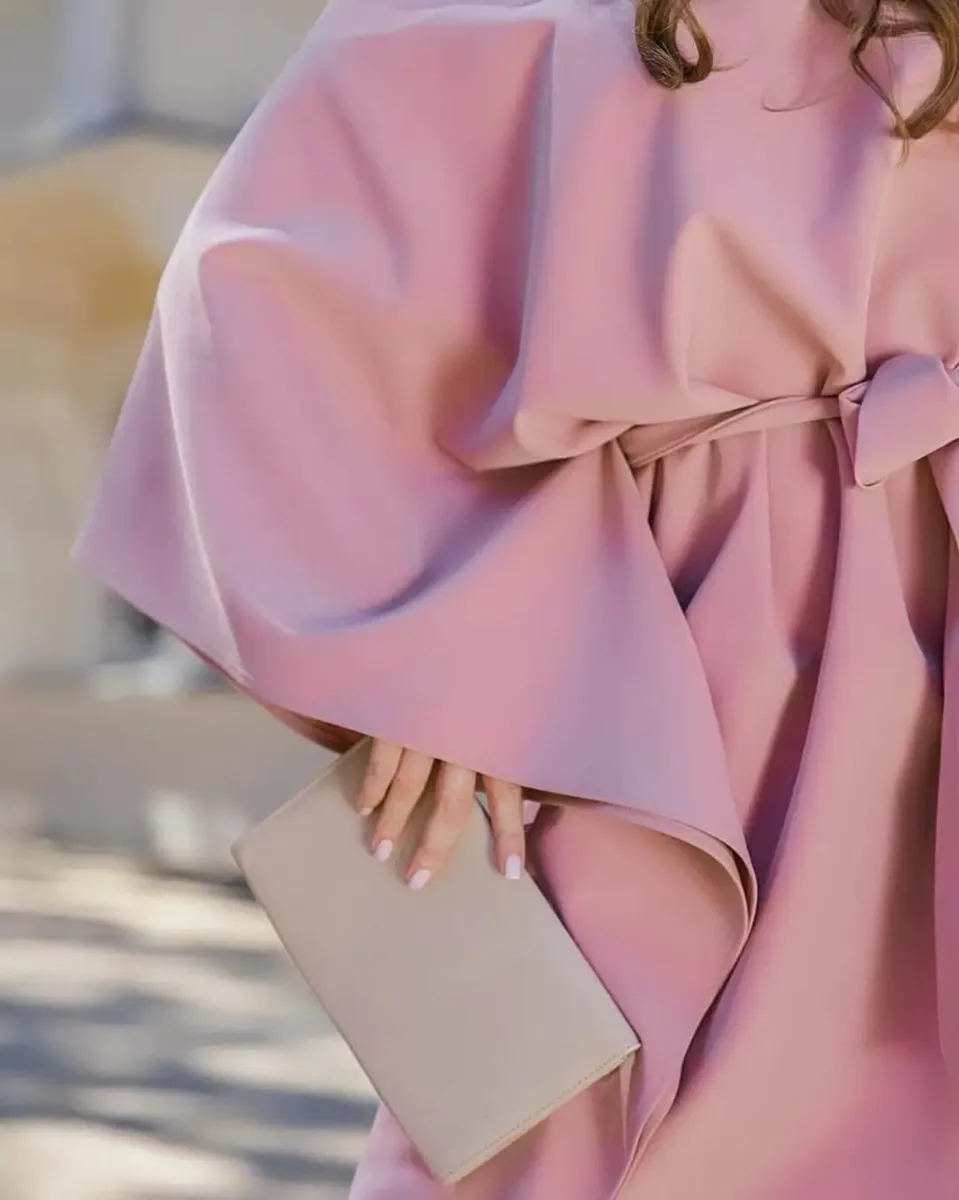 Dress batwings Oversize beige Xs-XL - Image 4