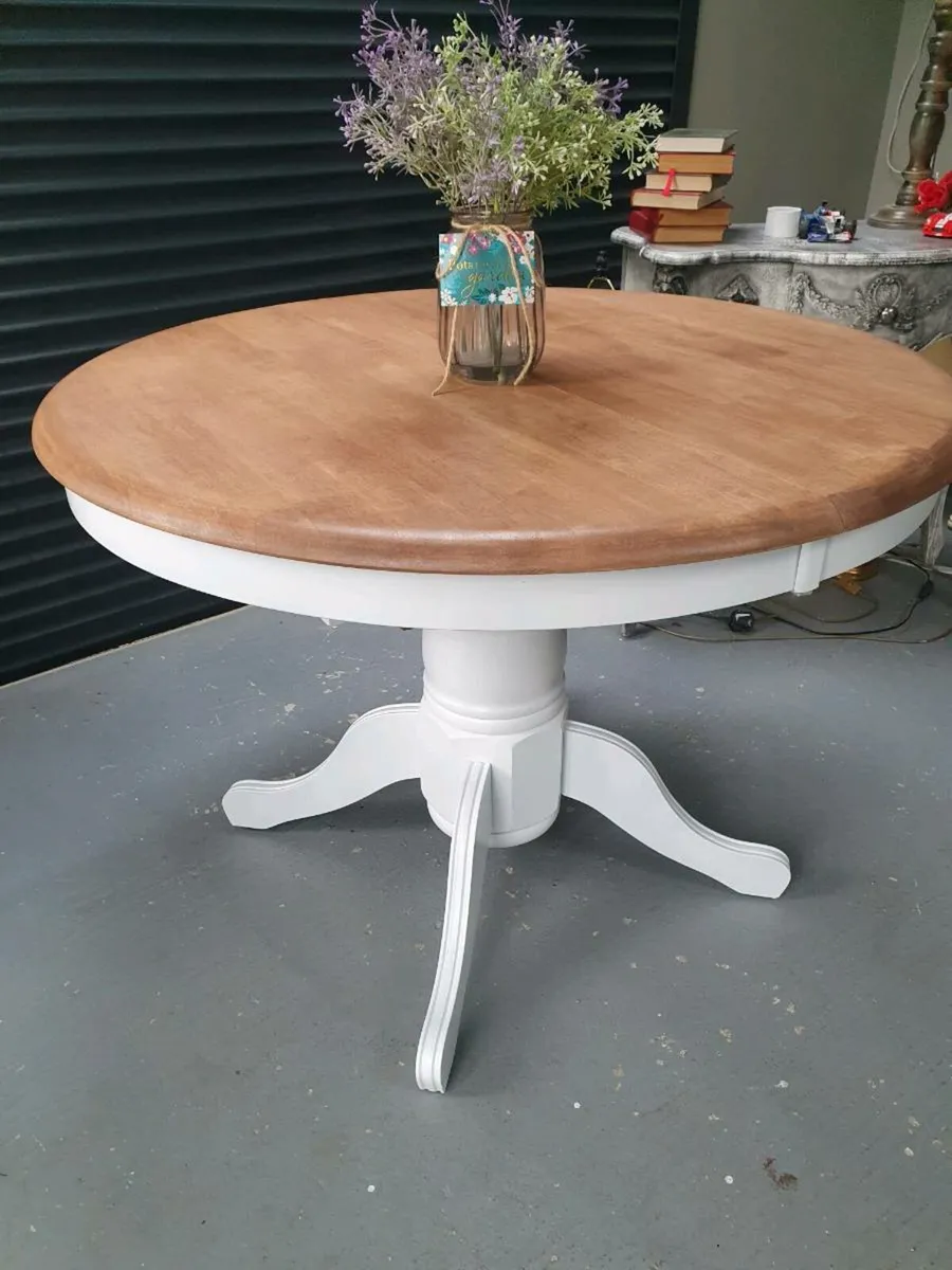 6 seater extendable solid oak - Image 2