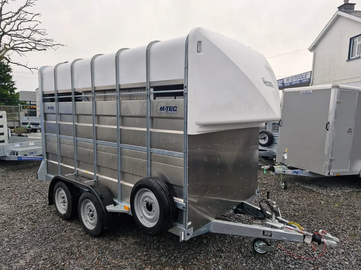 NEW  M-TEC HIGH ROOF LIVESTOCK  TRAILER - Image 1