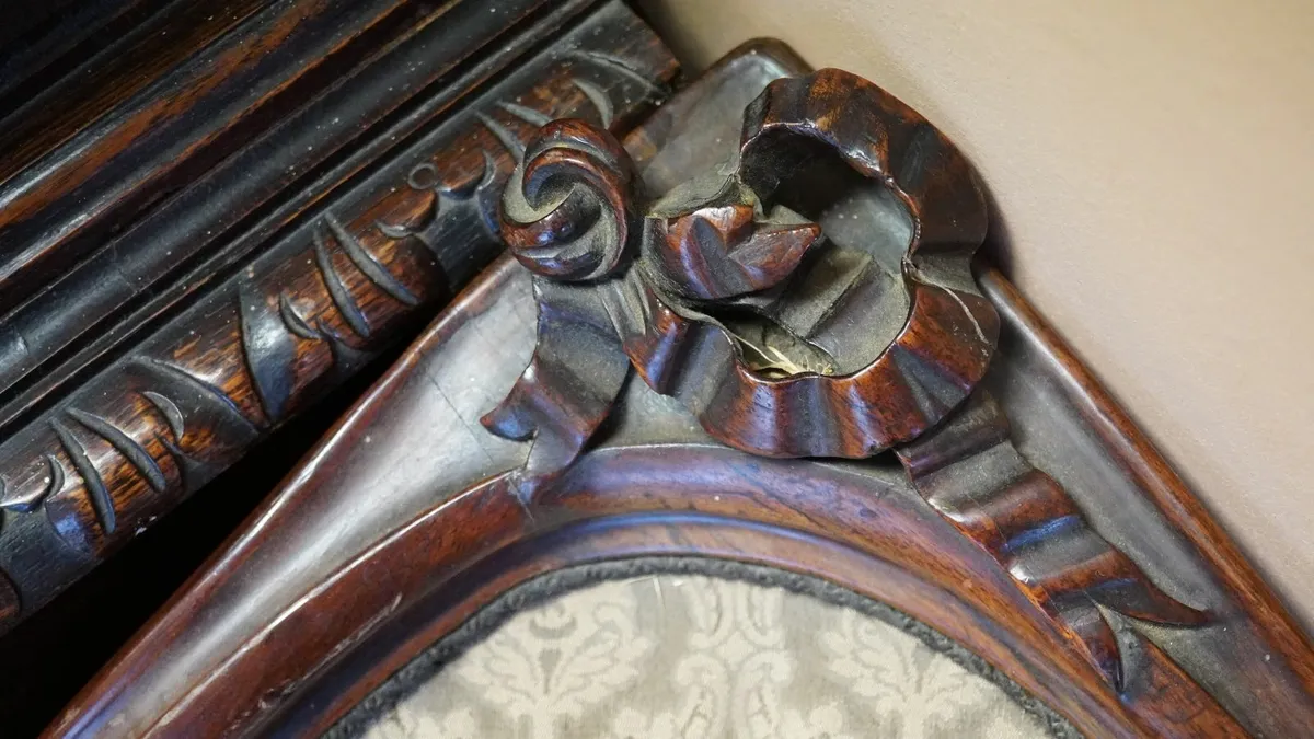 Antique French Corner Bergere Armchair - Image 4