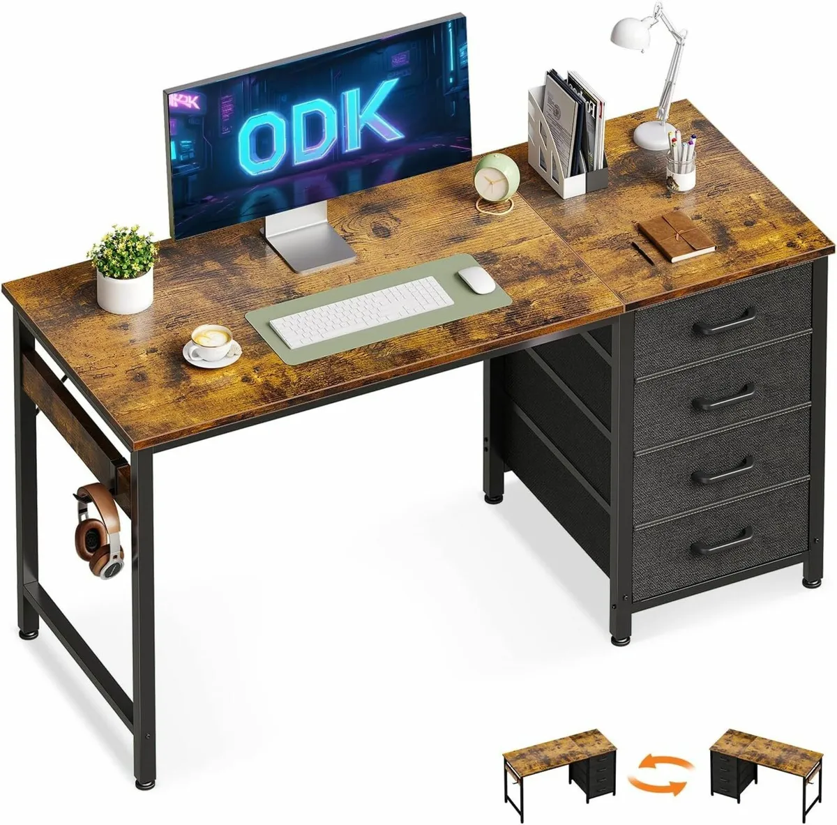 Office Desk Drawers, 120 x 48 cm Dressing table - Image 2