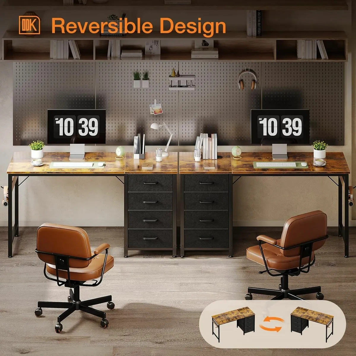 Office Desk Drawers, 120 x 48 cm Dressing table - Image 4