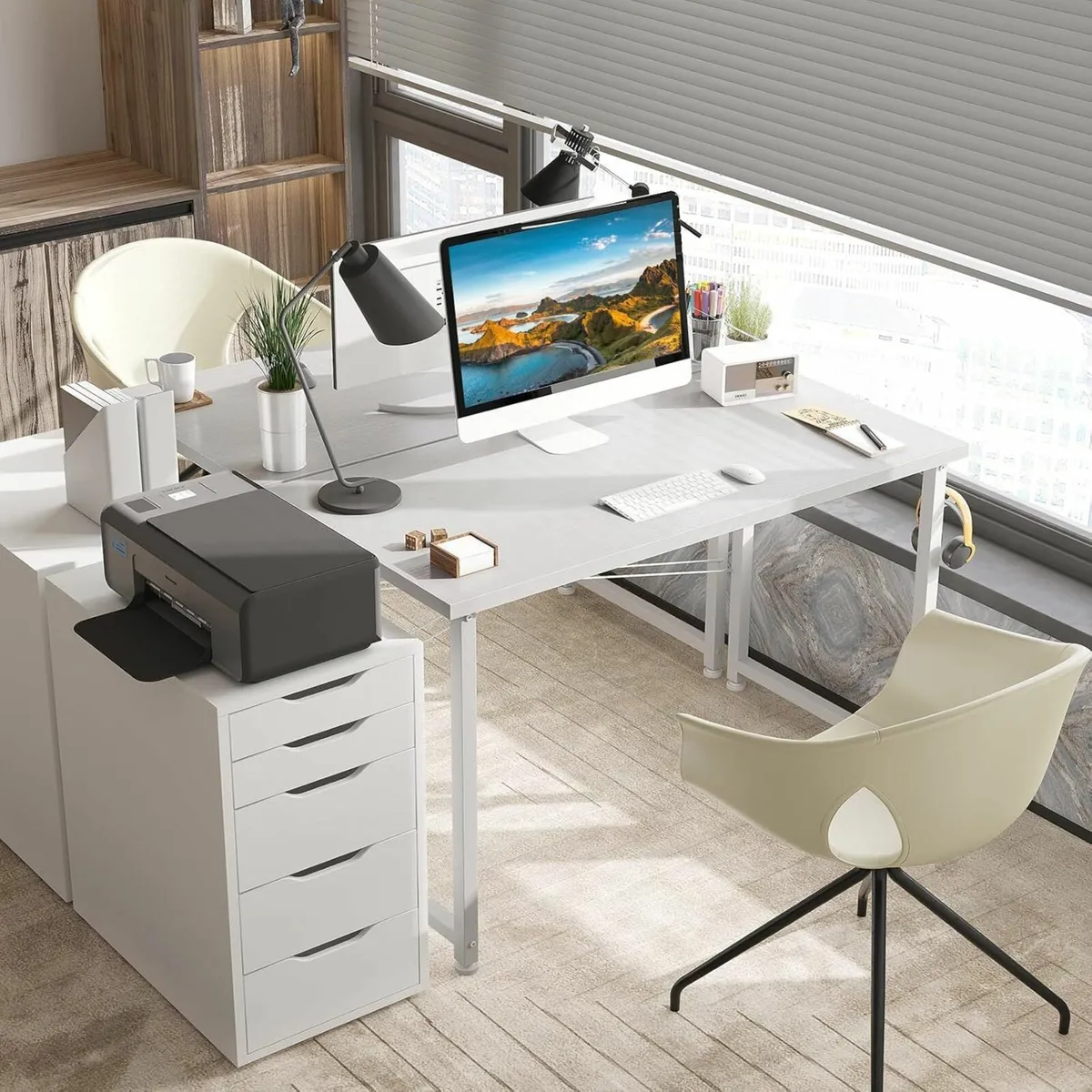 100×48 cm Computer Desk Home Office, Study - Image 4