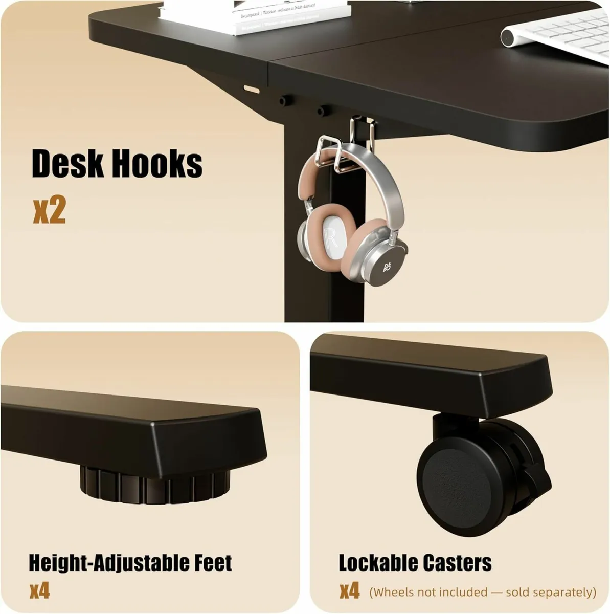 Electric Height Adjust Standing Desk 80x60 Office - Image 4