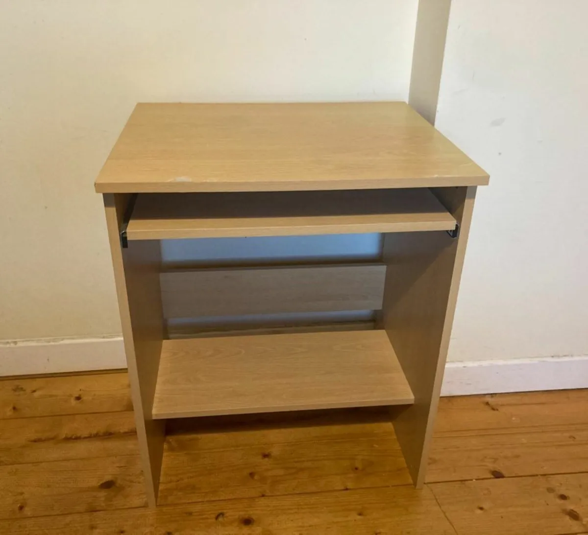 Compact Wooden Study Desk w/ Pull-Out  Shelf - Image 3