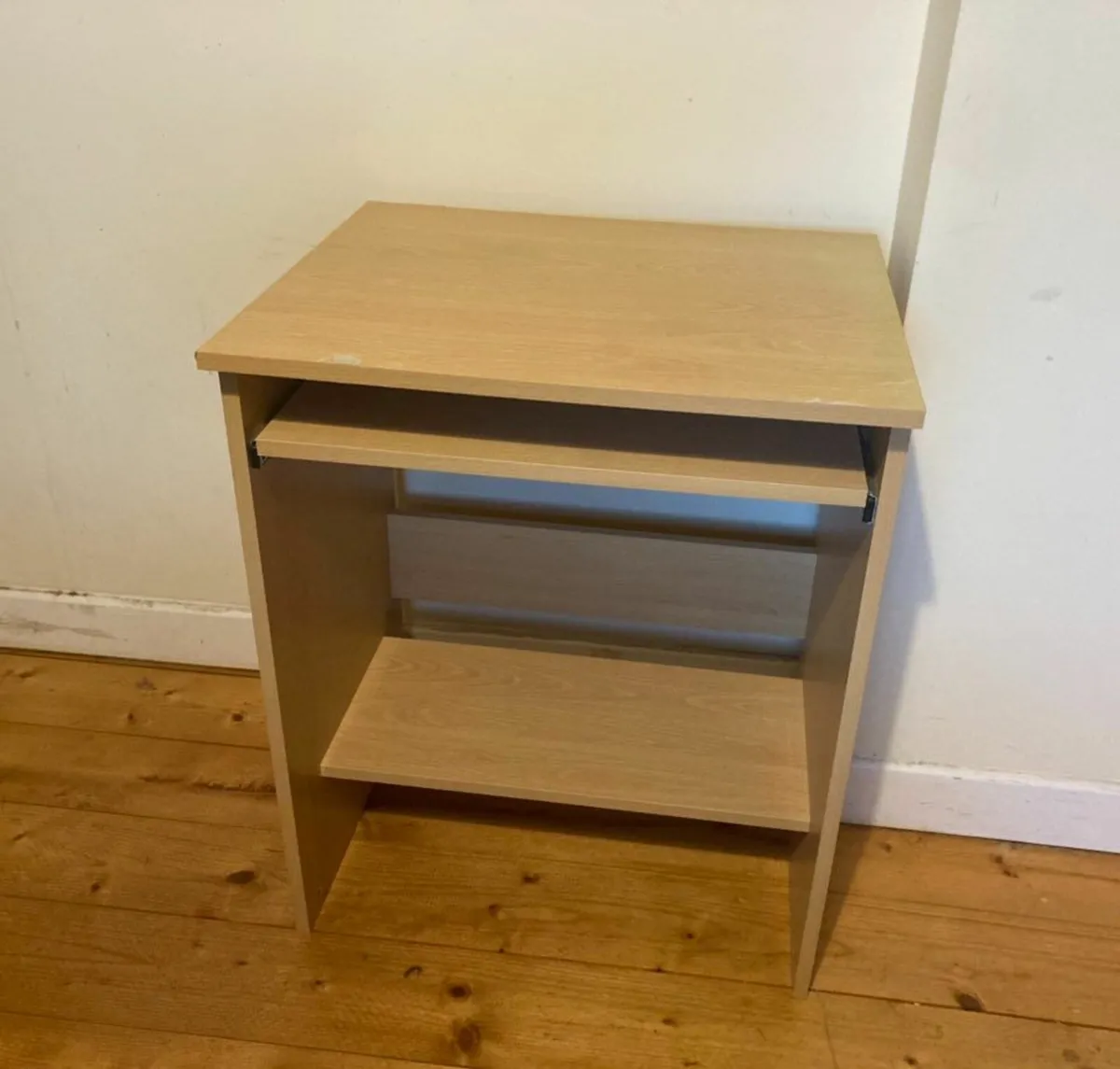 Compact Wooden Study Desk w/ Pull-Out  Shelf - Image 4